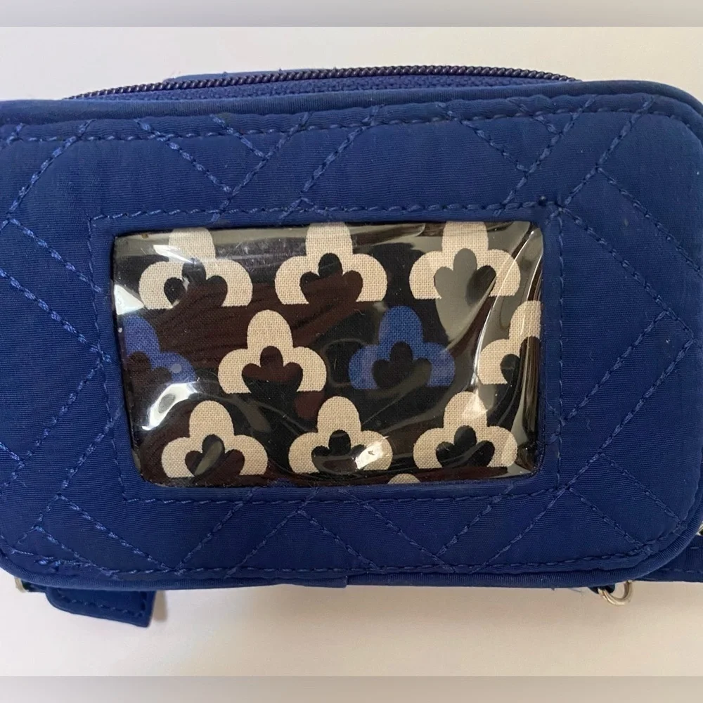 Vera Bradley Canterbury Cobalt Collection Quilted Wristlet Wallet
